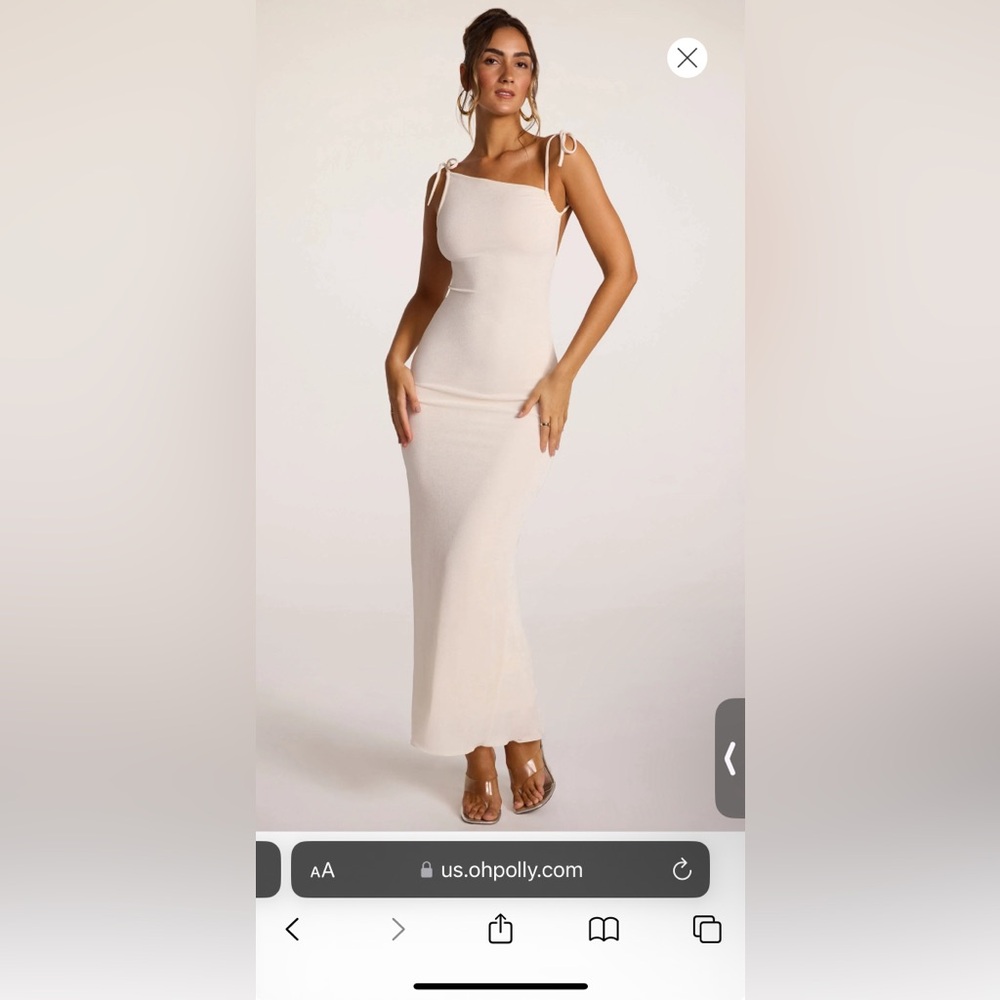 NWT Oh Polly Noelia Textured Jersey Open Back Maxi Dress Size 14 US